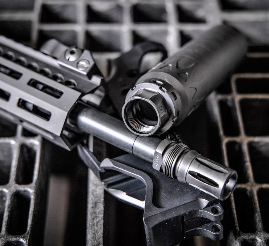 Dead Air Xeno mount and flash hider combo with suppressor on a rifle